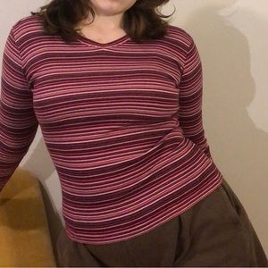 90’s Grunge Stripped long sleeve